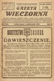 Gazeta Wieczorna. 1920, nr 5462