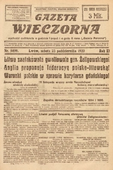 Gazeta Wieczorna. 1920, nr 5499
