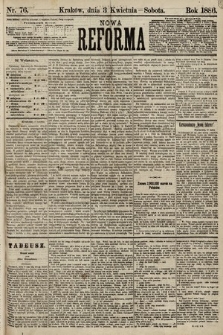 Nowa Reforma. 1886, nr 76