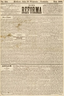 Nowa Reforma. 1886, nr 214