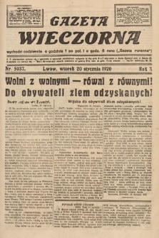 Gazeta Wieczorna. 1920, nr 5037