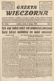 Gazeta Wieczorna. 1920, nr 5062