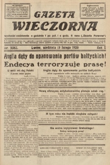 Gazeta Wieczorna. 1920, nr 5082