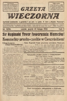 Gazeta Wieczorna. 1920, nr 5090