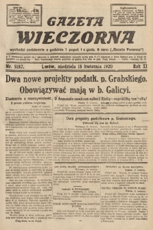 Gazeta Wieczorna. 1920, nr 5187