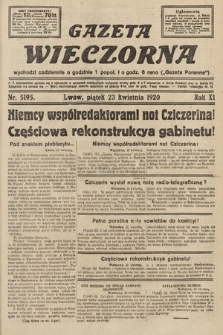 Gazeta Wieczorna. 1920, nr 5195