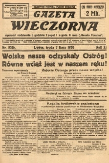 Gazeta Wieczorna. 1920, nr 5316
