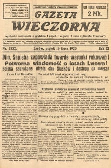 Gazeta Wieczorna. 1920, nr 5332