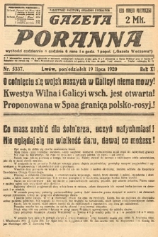 Gazeta Poranna. 1920, nr 5337