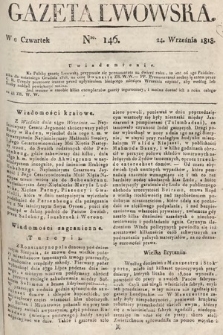 Gazeta Lwowska. 1818, nr 146