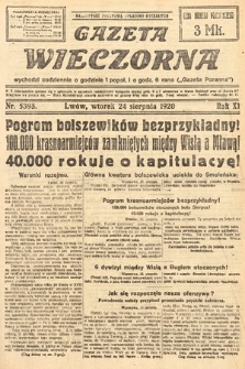 Gazeta Wieczorna. 1920, nr 5398
