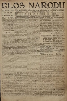 Głos Narodu (wydanie poranne). 1918, nr 1