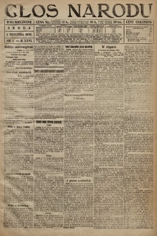 Głos Narodu (wydanie wieczorne). 1918, nr 1