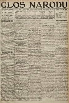 Głos Narodu (wydanie wieczorne). 1918, nr 37