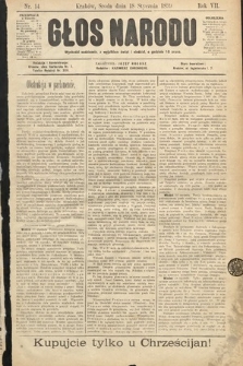 Głos Narodu. 1899, nr 14