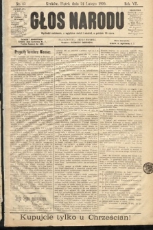 Głos Narodu. 1899, nr 45