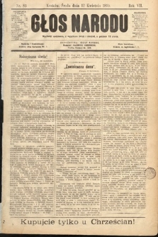 Głos Narodu. 1899, nr 83
