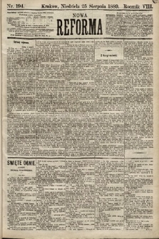 Nowa Reforma. 1889, nr 194