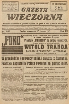 Gazeta Wieczorna. 1921, nr 5690