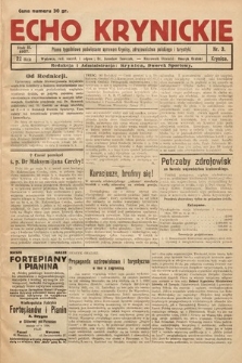 Echo Krynickie : pismo tygodniowe poświęcone sprawom Krynicy, zdrojownictwa polskiego i turystyki. 1927, nr 3