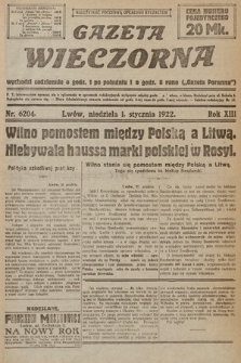Gazeta Wieczorna. 1922, nr 6204
