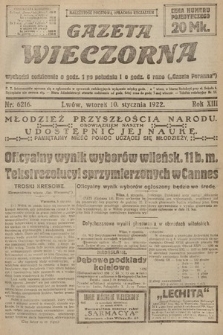 Gazeta Wieczorna. 1922, nr 6216