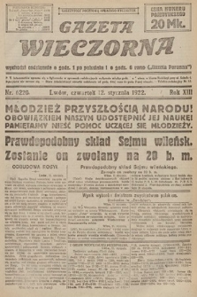 Gazeta Wieczorna. 1922, nr 6220