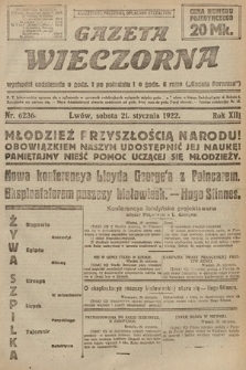 Gazeta Wieczorna. 1922, nr 6236