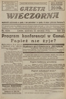 Gazeta Wieczorna. 1922, nr 6238