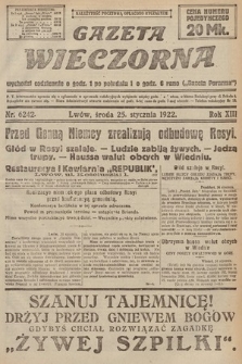 Gazeta Wieczorna. 1922, nr 6242