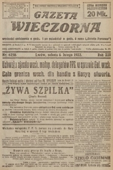 Gazeta Wieczorna. 1922, nr 6258