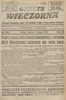 Gazeta Wieczorna. 1922, nr 6262