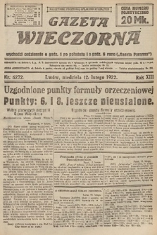 Gazeta Wieczorna. 1922, nr 6272