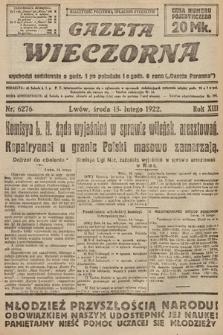 Gazeta Wieczorna. 1922, nr 6276
