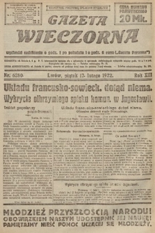 Gazeta Wieczorna. 1922, nr 6280