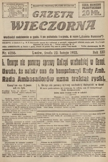 Gazeta Wieczorna. 1922, nr 6288