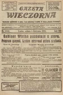 Gazeta Wieczorna. 1922, nr 6335