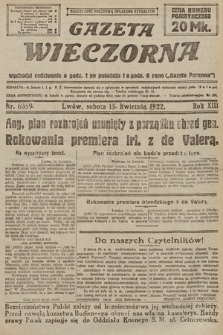 Gazeta Wieczorna. 1922, nr 6359