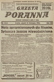 Gazeta Poranna. 1922, nr 6363