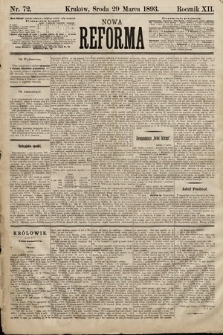 Nowa Reforma. 1893, nr 72
