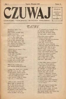 Czuwaj : czasopismo tarnowskiej młodzieży harcerskiej. 1919, nr 4