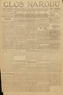 Głos Narodu (wydanie poranne). 1918, nr 144