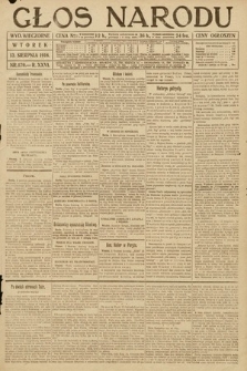 Głos Narodu (wydanie wieczorne). 1918, nr 179