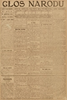 Głos Narodu (wydanie wieczorne). 1918, nr 184