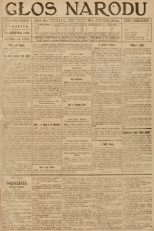 Głos Narodu (wydanie wieczorne). 1918, nr 186