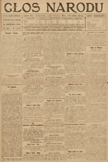 Głos Narodu (wydanie wieczorne). 1918, nr 189