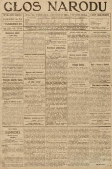 Głos Narodu (wydanie wieczorne). 1918, nr 225