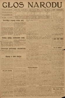 Głos Narodu (wydanie wieczorne). 1918, nr 243