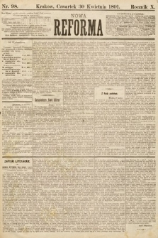 Nowa Reforma. 1891, nr 98