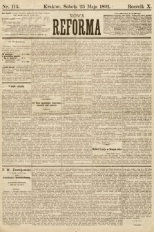 Nowa Reforma. 1891, nr 115
